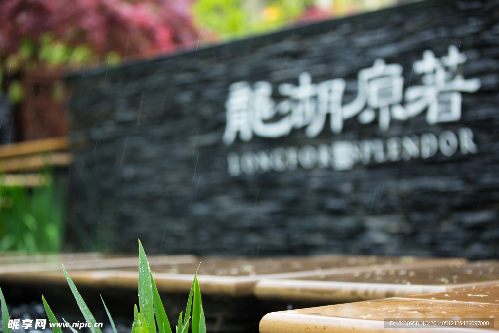 雨中龙湖