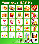 各种饮食冷饮海报