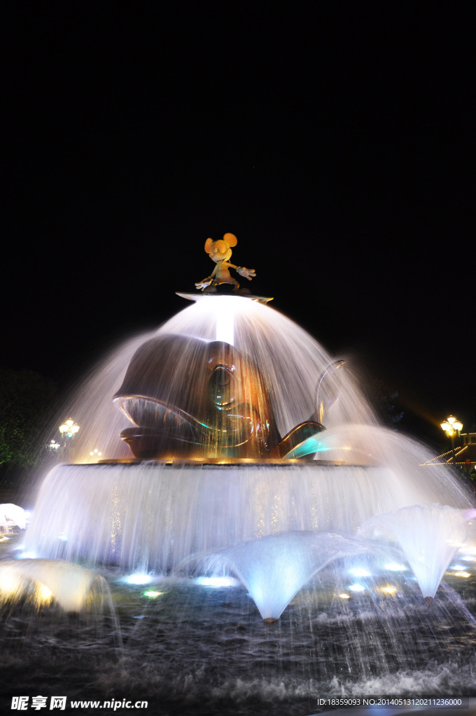 迪士尼乐园 喷泉