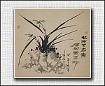 青石国画兰花