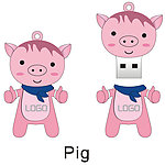 可定制的猪猪U盘设计
