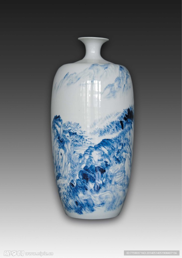 高凤麟青花瓷作品