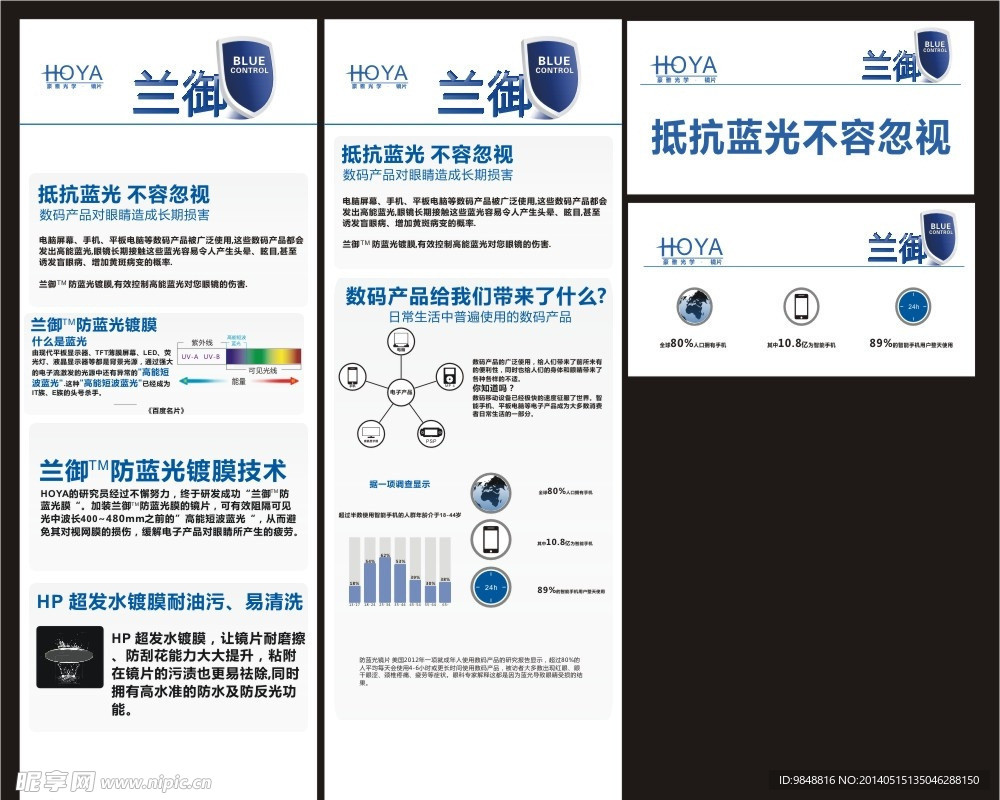 防蓝光兰御X展架