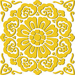 欧式立体花纹