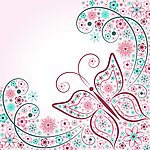 蝴蝶花纹