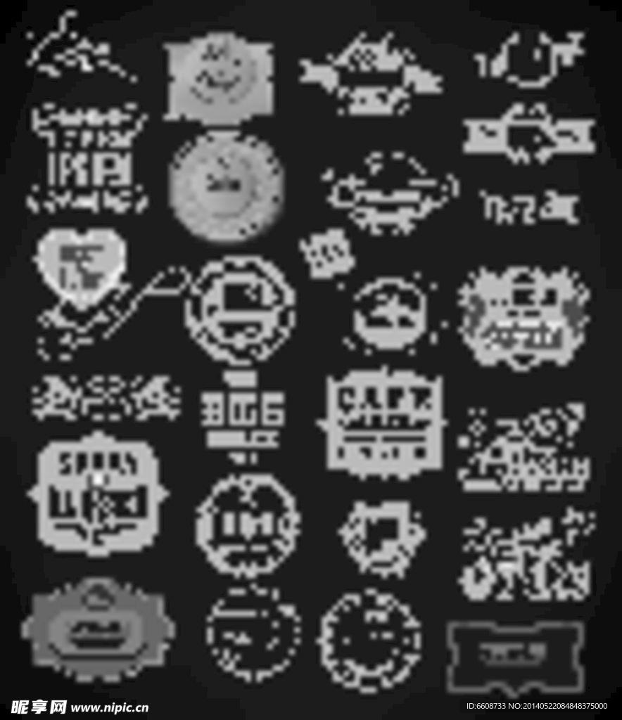 欧式古典图标标志标签