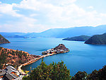泸沽湖 风景 小岛