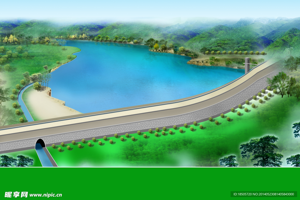 水库效果图