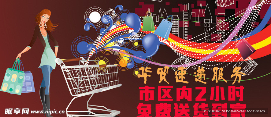 市区内2小时送货