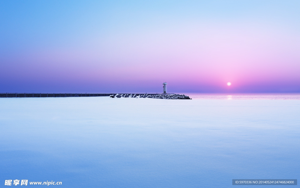 唯美风景 海上日出