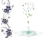 精美花纹 水滴