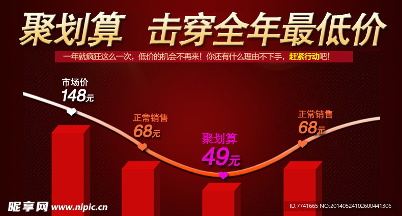 淘宝 促销图 聚划