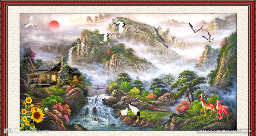 油画山水