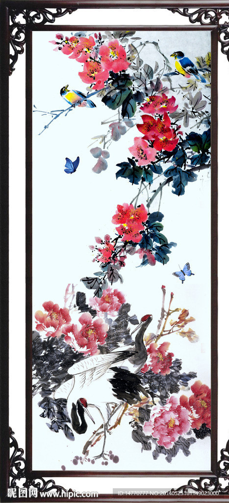 国画牡丹图