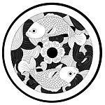 鱼 古典 素材 黑白