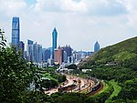香港罗湖站远眺深圳