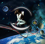 唯美梦幻科技女性地球