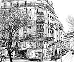 素描城市建筑