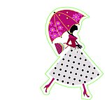 撑伞的时尚女性