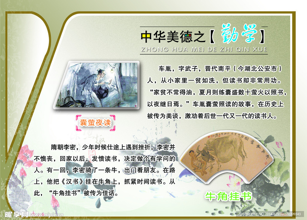 中华美德展板