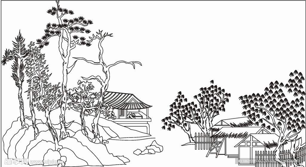山水矢量图