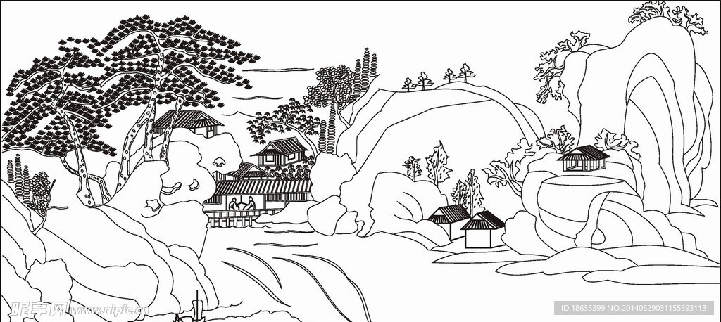 山水矢量图
