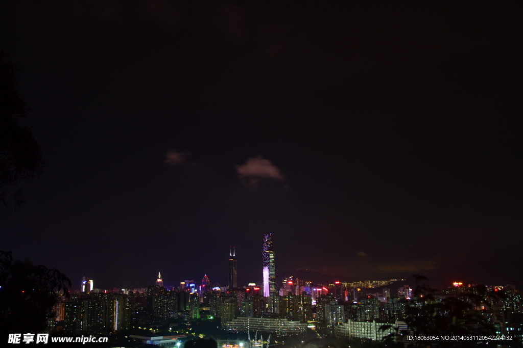 迷人的深圳市中心夜景