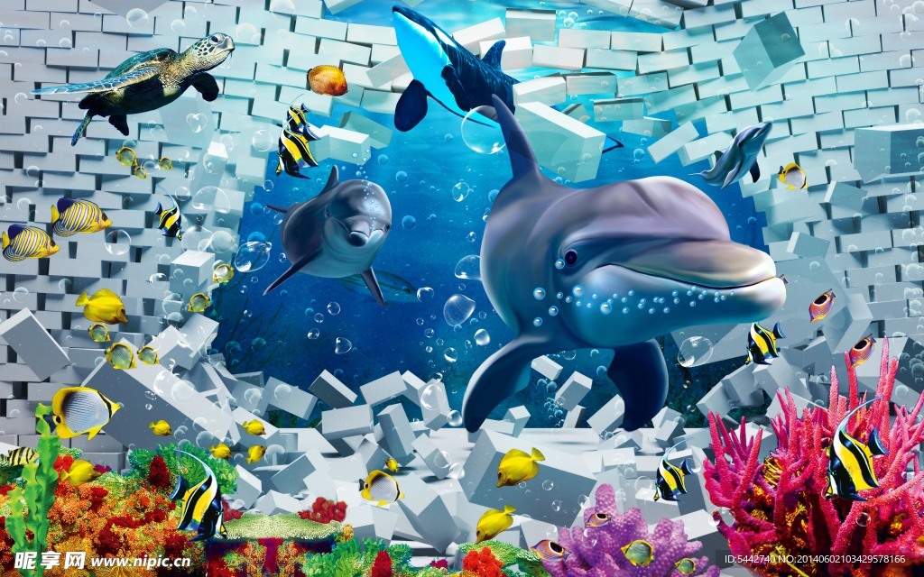 海底世界3D立体背景