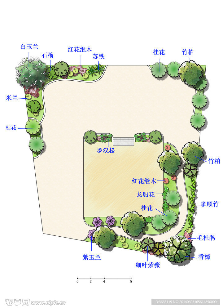 别墅景观绿化方案