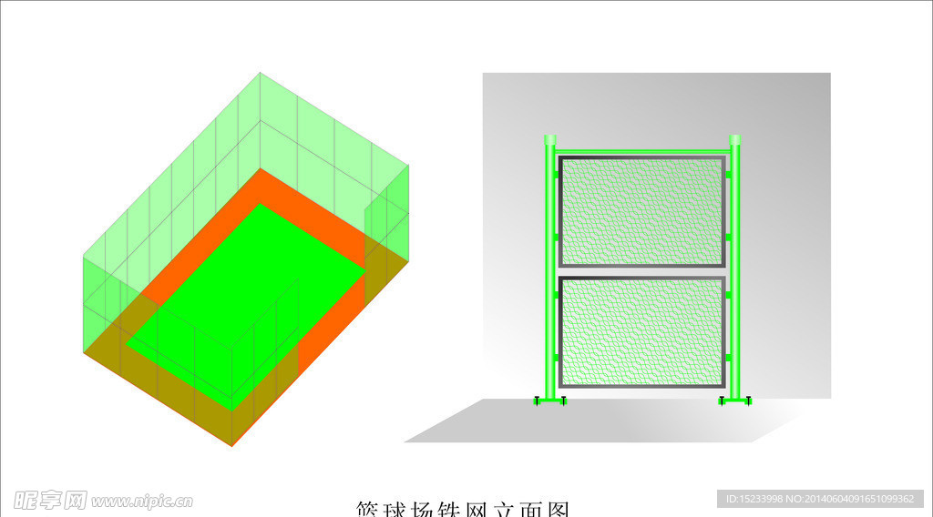 球场立面矢量图