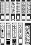 隔断镂空矢量图