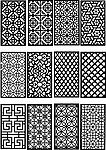 中式镂空矢量图