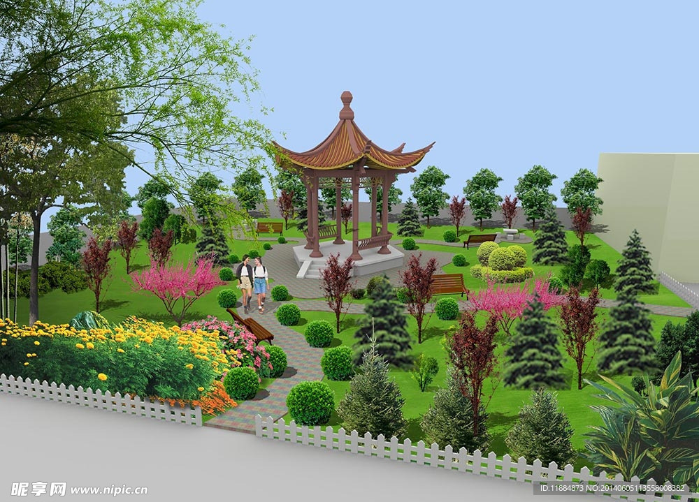 景观绿化效果图