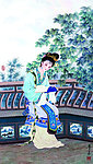 仕女读书图