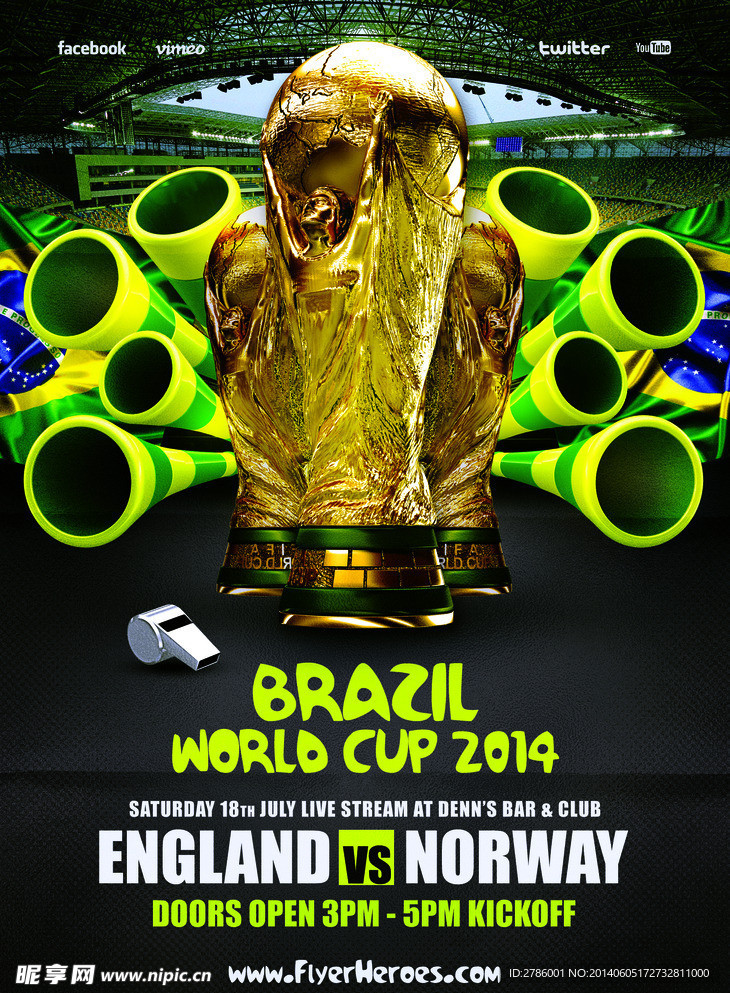 巴西世界杯冠军海报