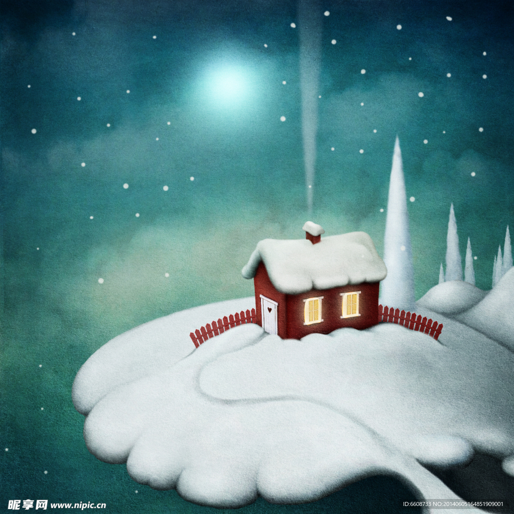 雪地房屋梦幻世界