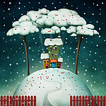 冬季下雪梦幻世界