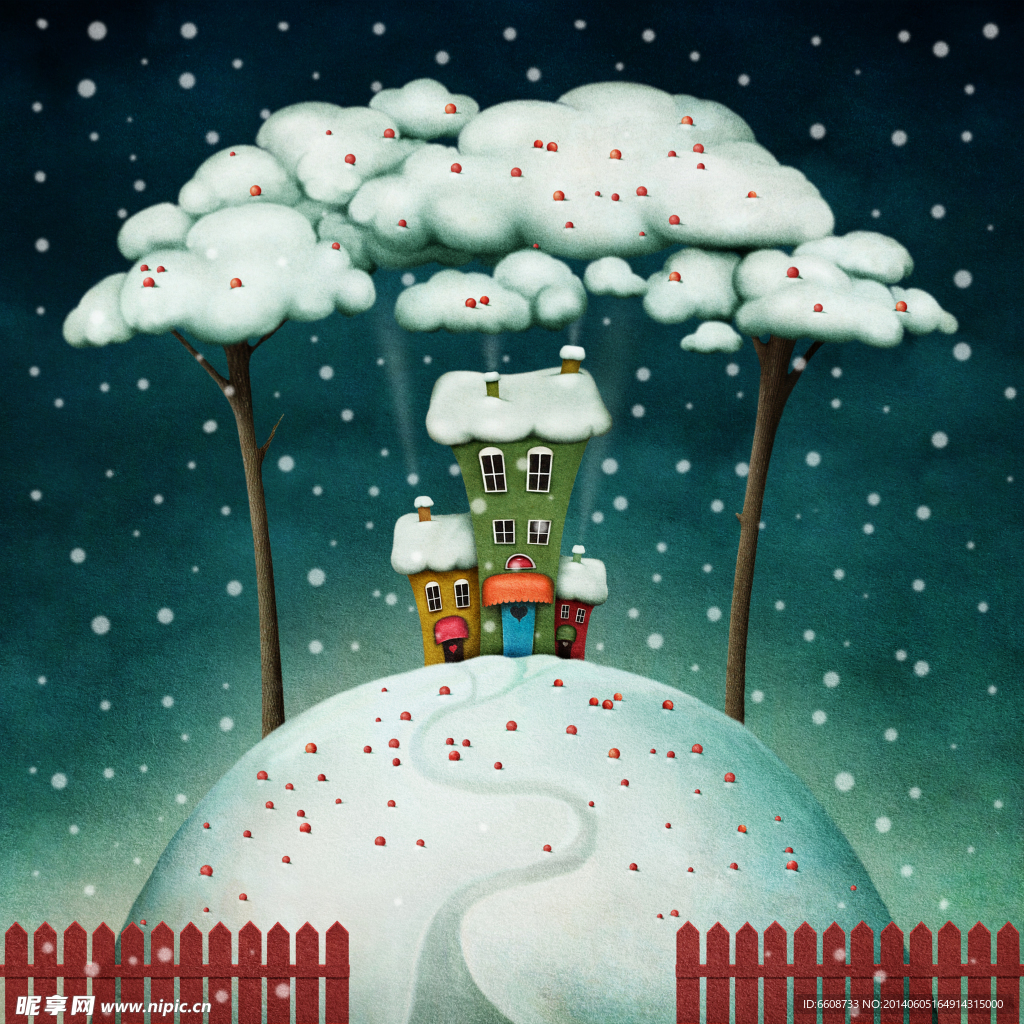 冬季下雪梦幻世界
