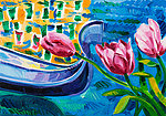 郁金香油画