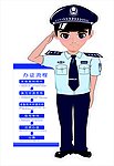 卡通男警察