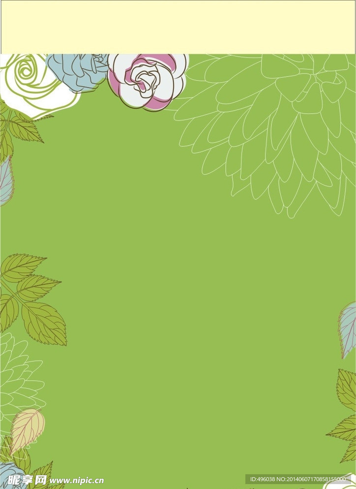 绿色花纹