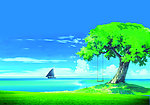 秋千大海