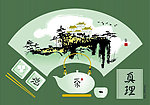 茶文化矢量素材