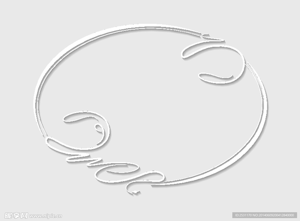 白色剪纸花纹