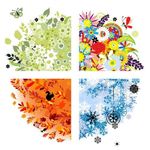 一年四季 秋夏秋冬 花