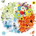 一年四季 秋夏秋冬 花
