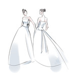 婚纱手绘psd