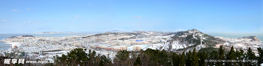 海岛雪景