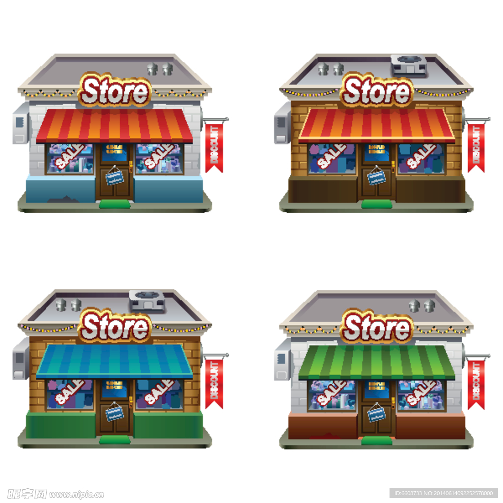 商店建筑 建筑模型 别