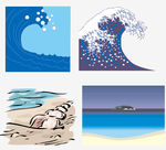 海浪沙滩